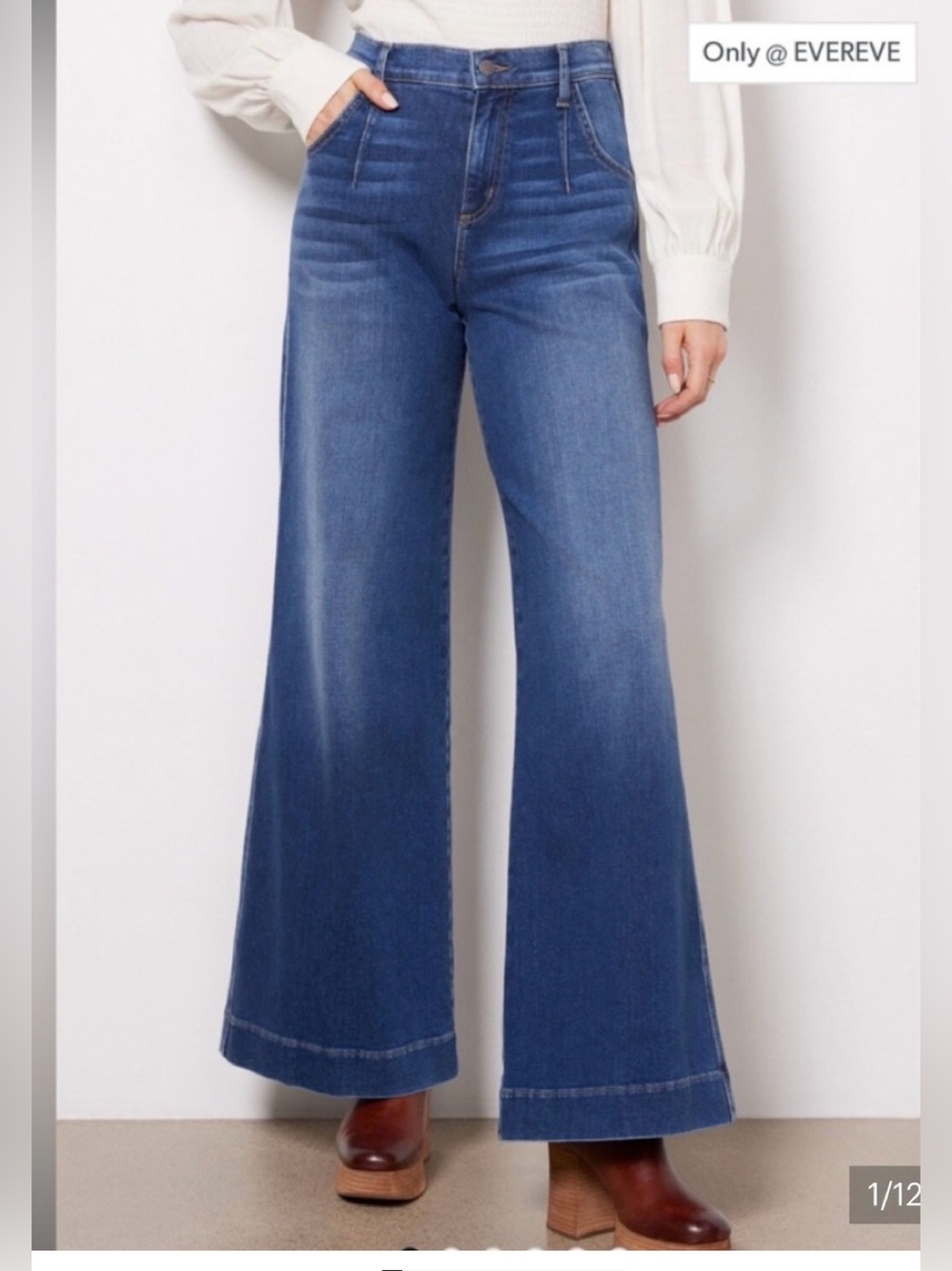 Evereve wide leg ever trouser jean 29
